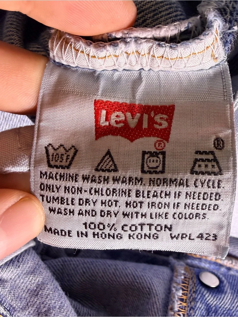 Vintage Levi’s 501 Jeans Men’s 34x32 Blue Light Wash Denim Orginal Straight Fit